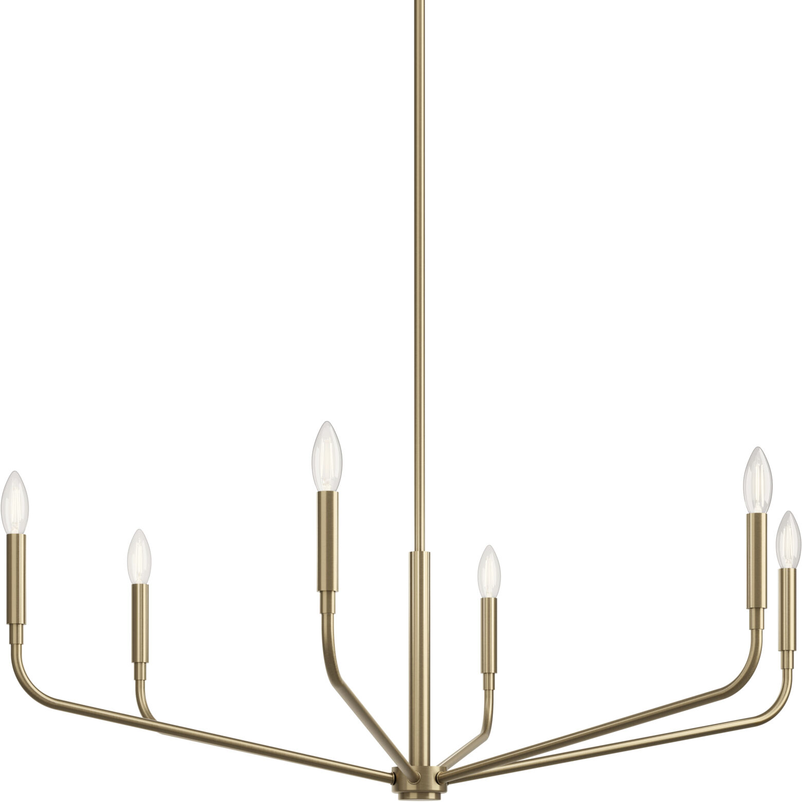 Madden 6 Light Champagne Bronze Chandelier Ceiling Light, 1 Tier Large