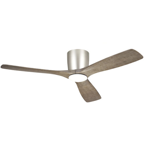 Volos 54 inch Brushed Nickel with Distressed Antique Gray/Distressed Antique Gray Blades Ceiling Fan