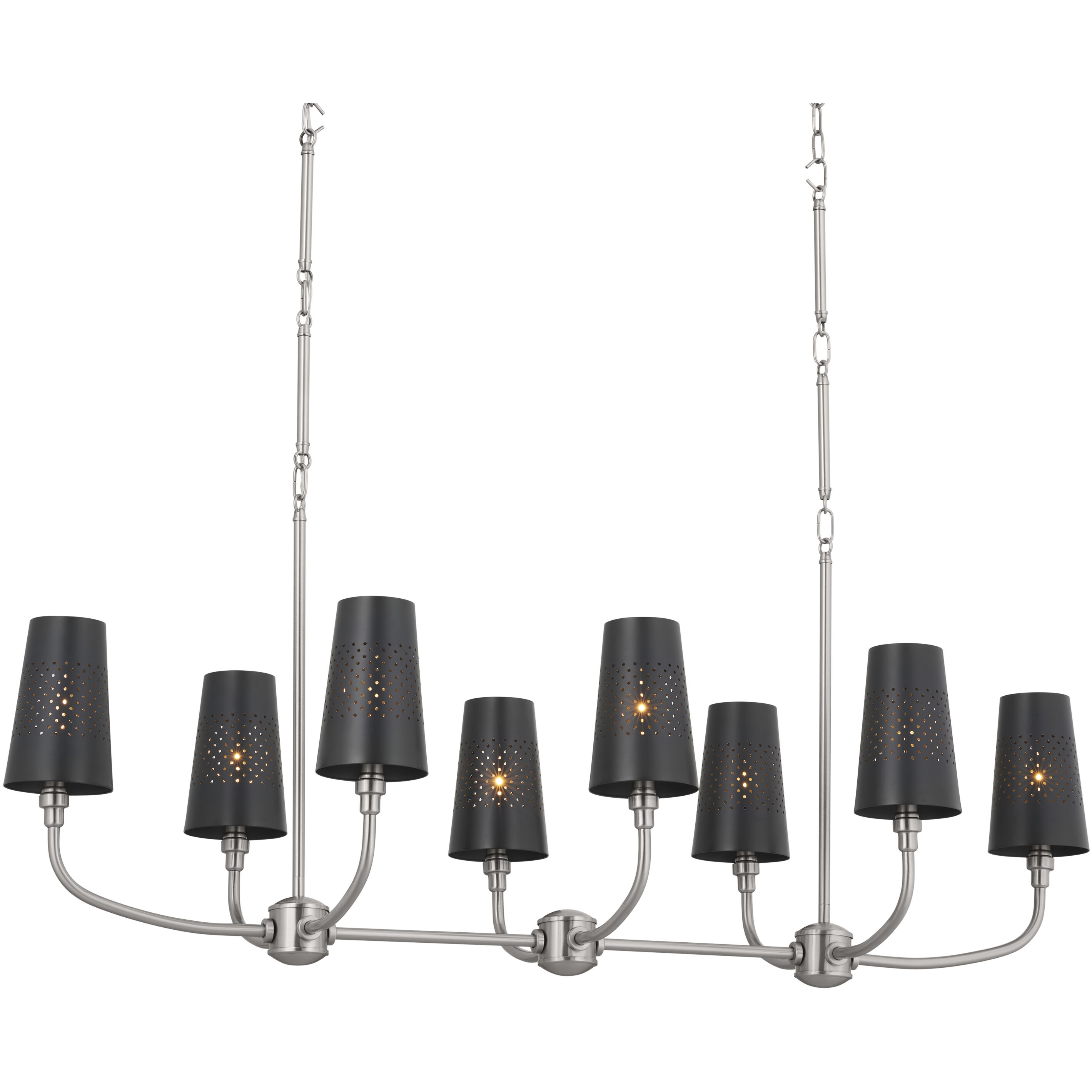 Adeena 8 Light 20.75 inch Classic Pewter Chandelier Linear Ceiling Light