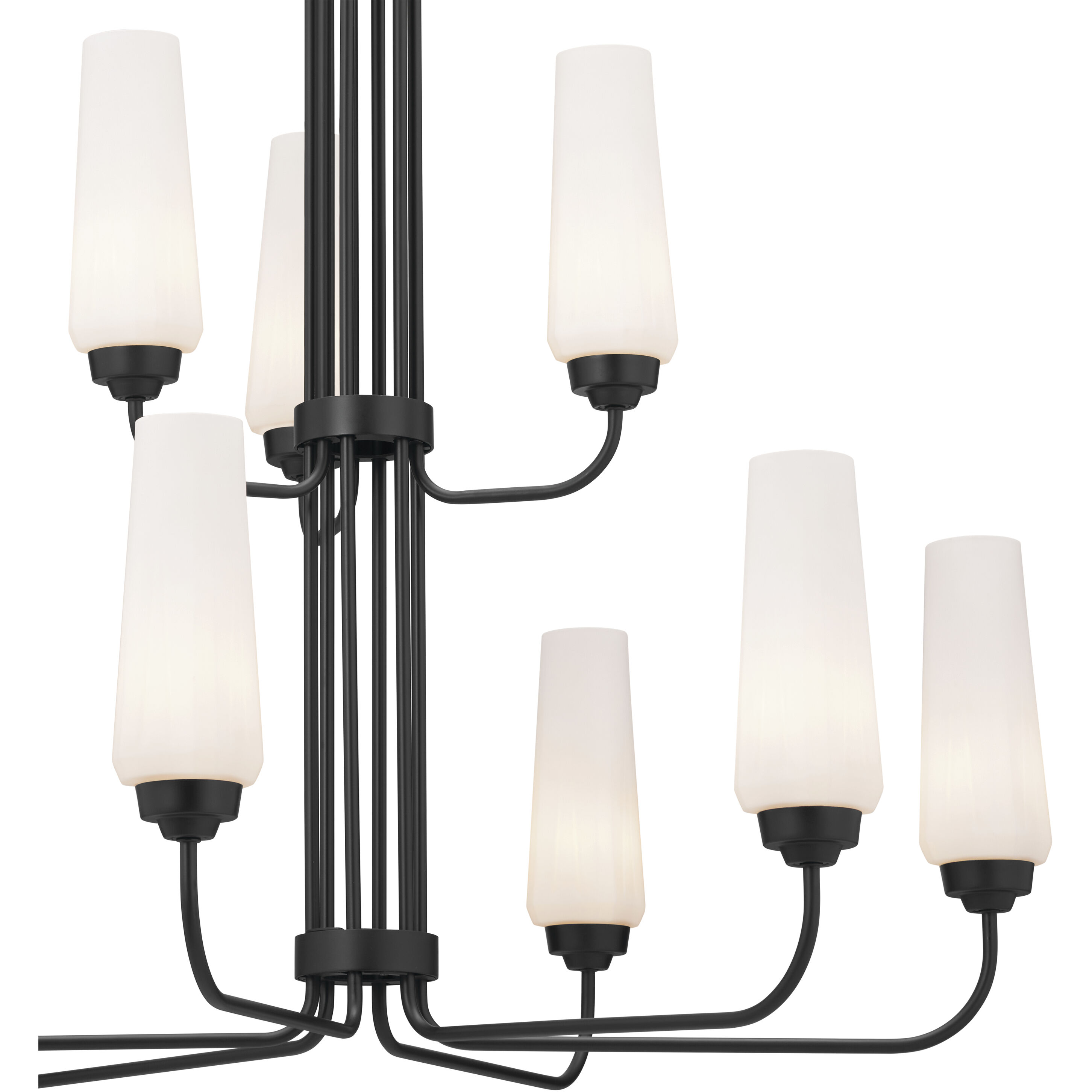 Truby 9 Light 34 inch Black Chandelier Ceiling Light, Large