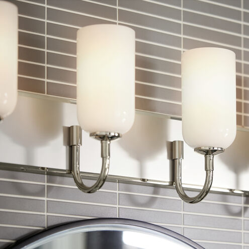 Solia LED 32 inch Polished Nickel with Satin Nickel Bathroom Vanity Light Wall Light