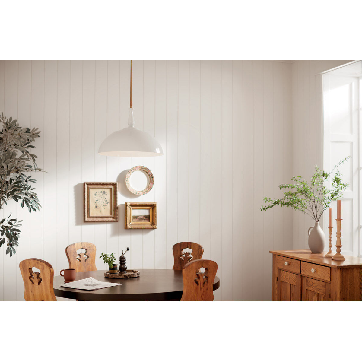 Homestead Fira 1 Light 18 inch White Pendant Ceiling Light