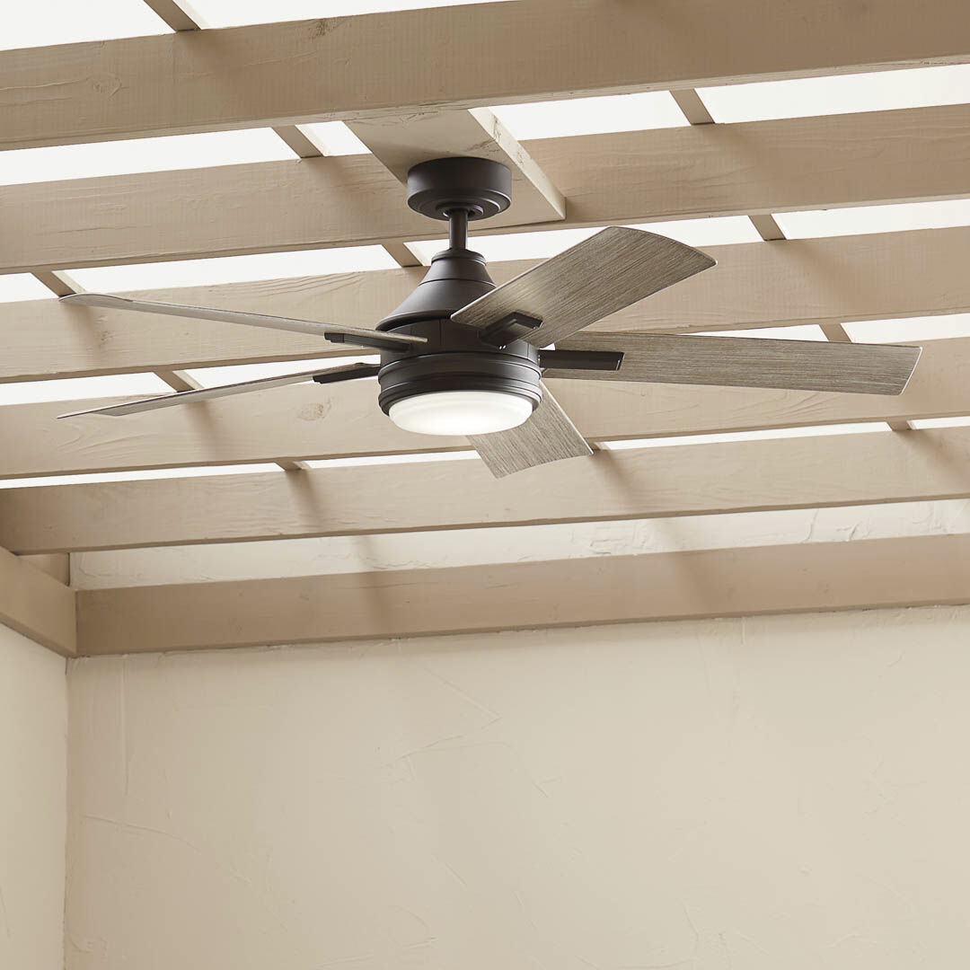 Tide 52 inch Olde Bronze with Weathered Medium Oak Blades Ceiling Fan