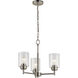 Winslow 3 Light 18 inch Brushed Nickel Mini Chandelier Ceiling Light