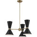 Phix LED 30.75 inch Champagne Bronze with Black Chandelier Ceiling Light in Brushed Gold and Champagne Bronze