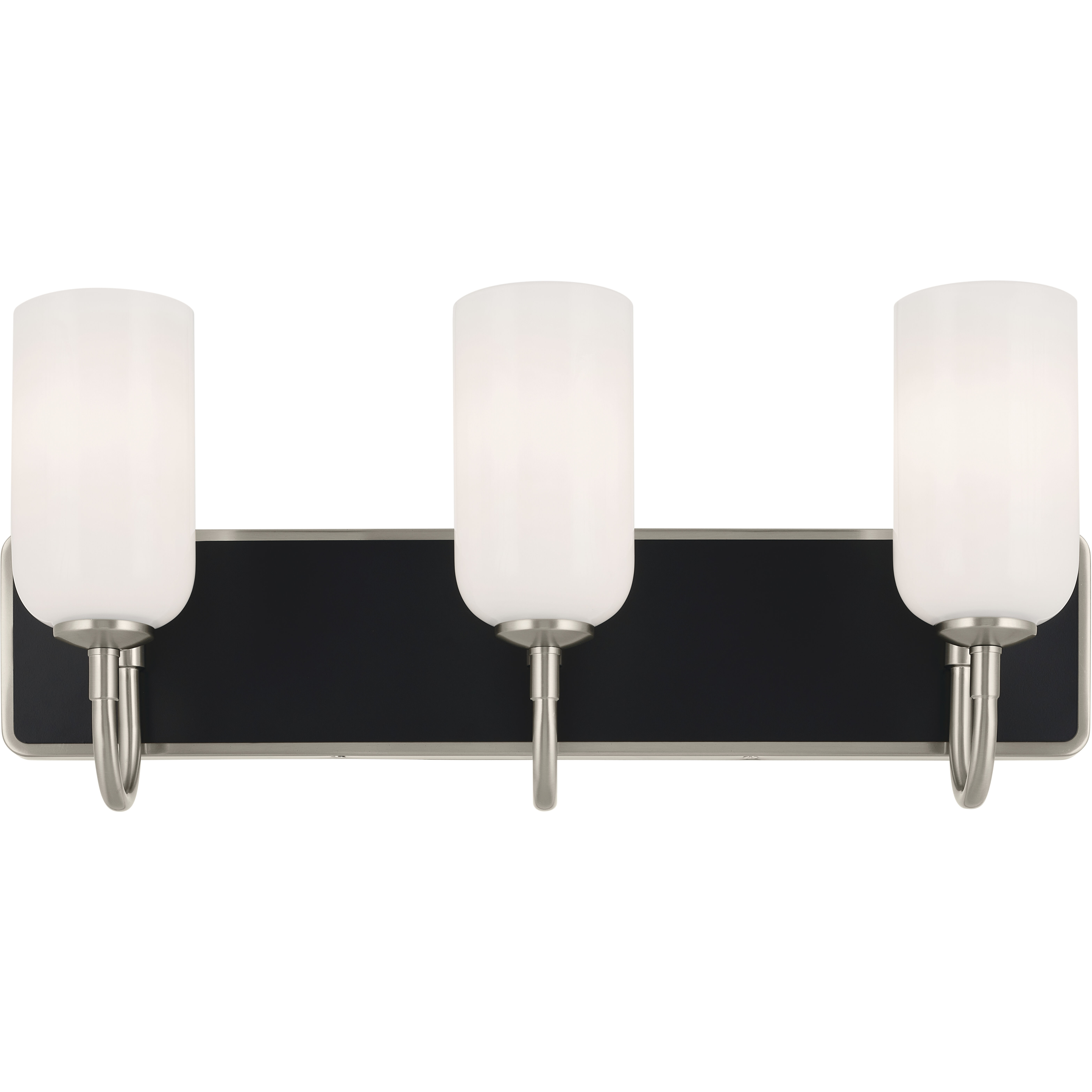 Kichler 55163NI Solia LED 24 inch Brushed Nickel with Black Bathroom Vanity Light Wall Light