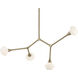 Cassius 4 Light 5.25 inch Champagne Bronze Chandelier Ceiling Light, Convertible