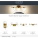 Jasper 3 Light 25 inch Natural Brass Wall Mt Bath 3 Arm Wall Light