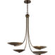 Palmela 4 Light Lacquered Bronze Chandelier Ceiling Light