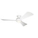 Sola 54 inch Matte White Ceiling Fan