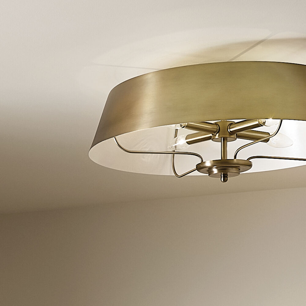 Luella 4 Light 22 inch Brushed Natural Brass Pendant Ceiling Light