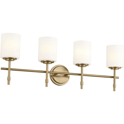 Ali 4 Light 32.5 inch Brushed Natural Brass Bath Vanity Light Wall Light