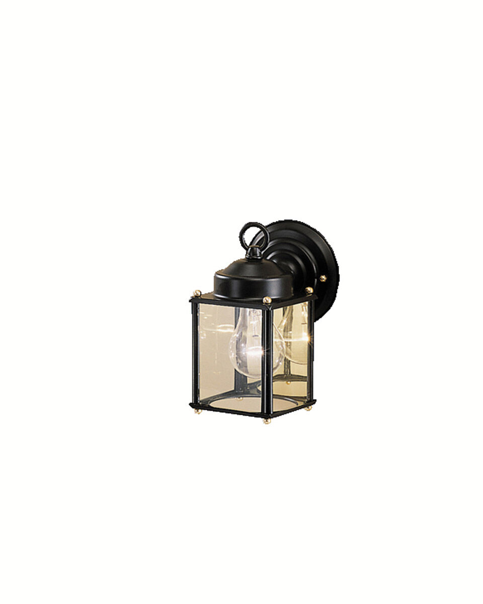 Black garden wall lights discount