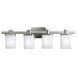 Lege 4 Light 31 inch Brushed Nickel Wall Mt Bath 4 Arm Wall Light