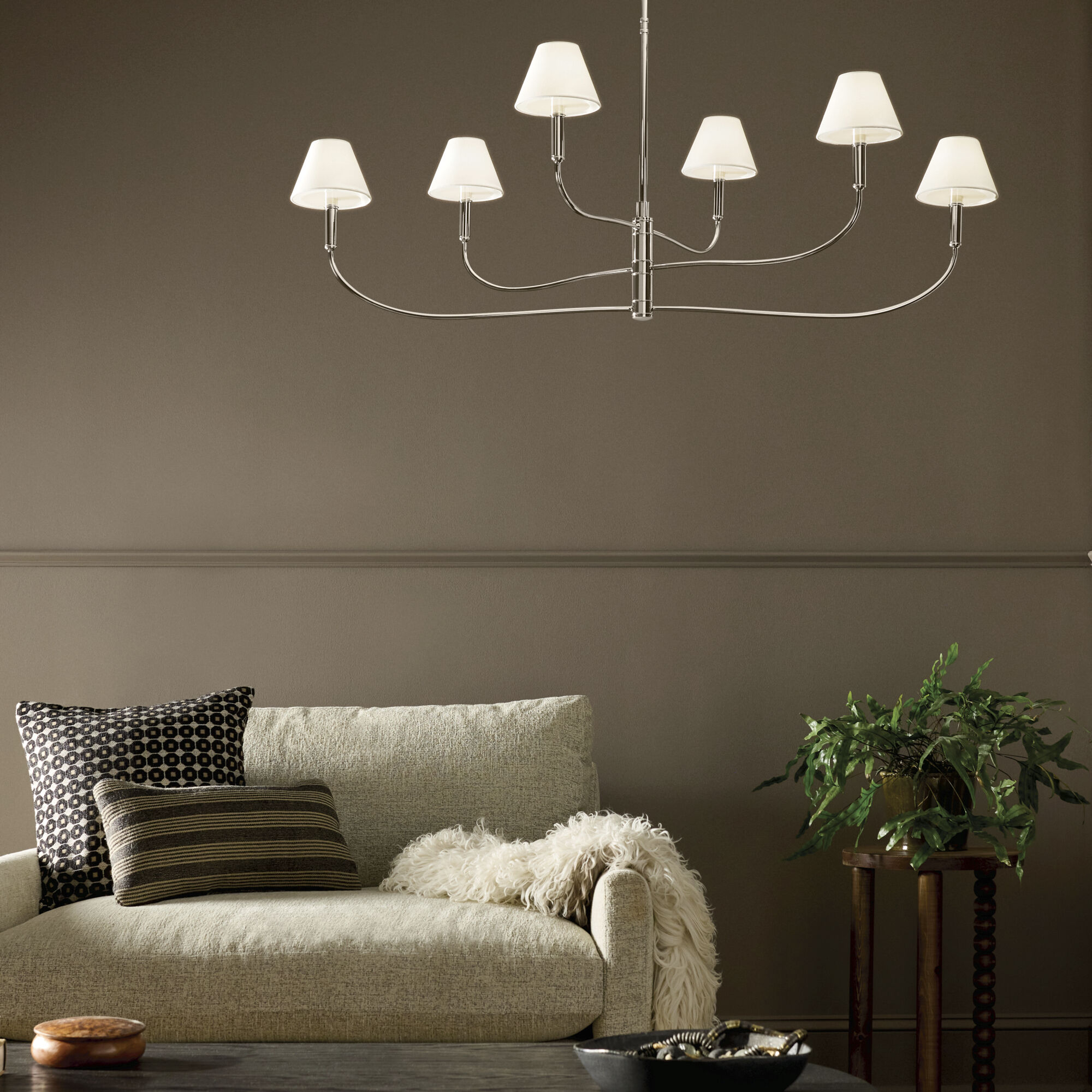 Eadie 6 Light 6 inch Polished Nickel Chandelier Ceiling Light