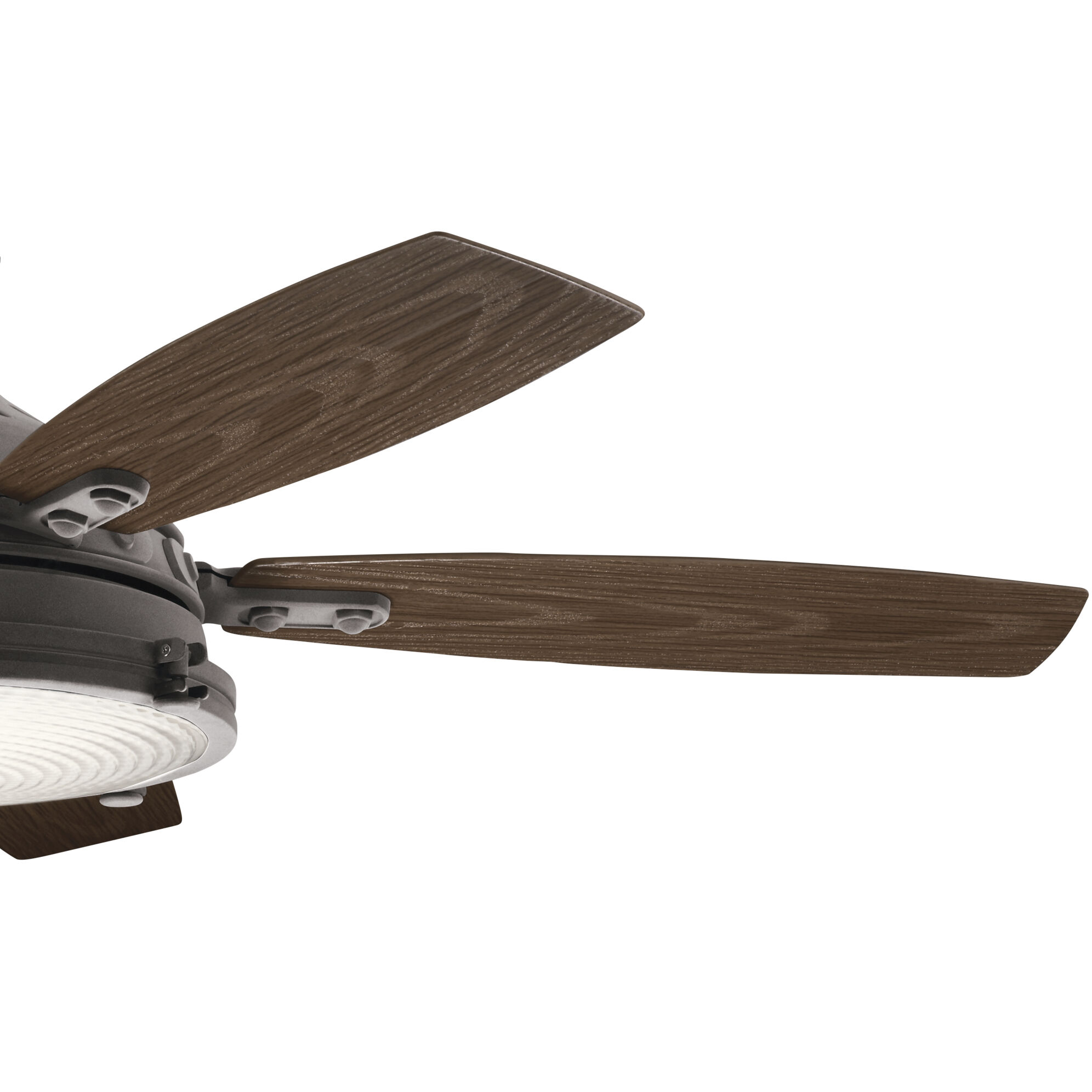 Hatteras Bay 52 inch Weathered Zinc with Medium Walnut Blades Ceiling Fan