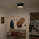Serca 2 Light 14.25 inch Black Flush Mount Ceiling Light
