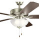 Basics Pro Select 52 inch Brushed Nickel with Walnut Blades Ceiling Fan