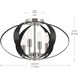 Cecil LED 17.75 inch Polished Nickel and Black Flush Mount Ceiling Light