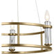 Rosalind 3 Light 19.5 inch Brushed Natural Brass Chandelier Ceiling Light