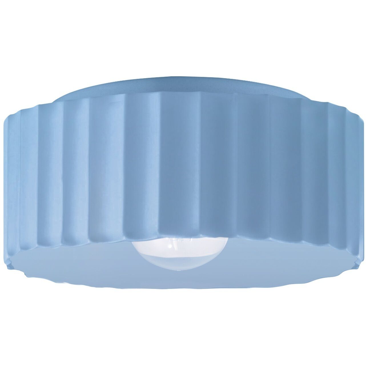 Radiance 1 Light 13 inch Sky Blue Flush Mount Ceiling Light