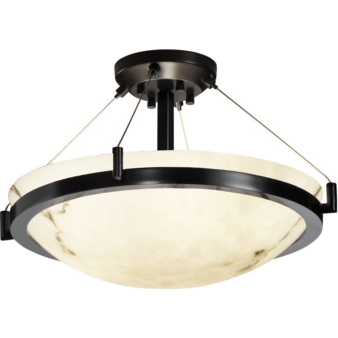 Lumenaria 3 Light 18.00 inch Semi-Flush Mount