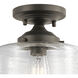 Winslow 1 Light 9 inch Olde Bronze Semi Flush Light Ceiling Light