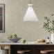 Laria 1 Light Polished Nickel Pendant Ceiling Light in Opal