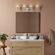 Madden 4 Light 34 inch Chrome Wall Mount Bath Wall Light, 4 Arm