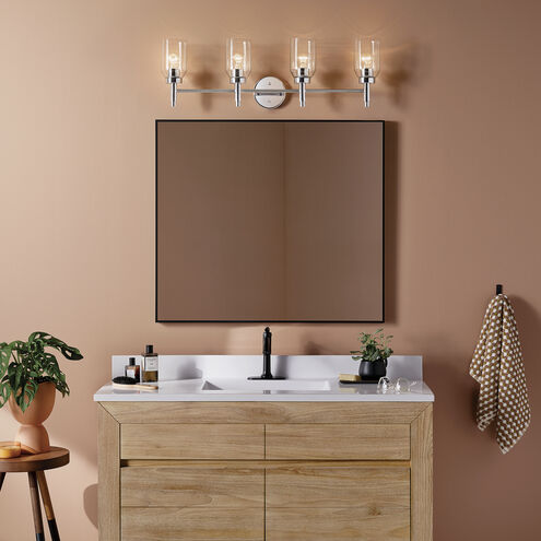 Madden 4 Light 34 inch Chrome Wall Mount Bath Wall Light, 4 Arm