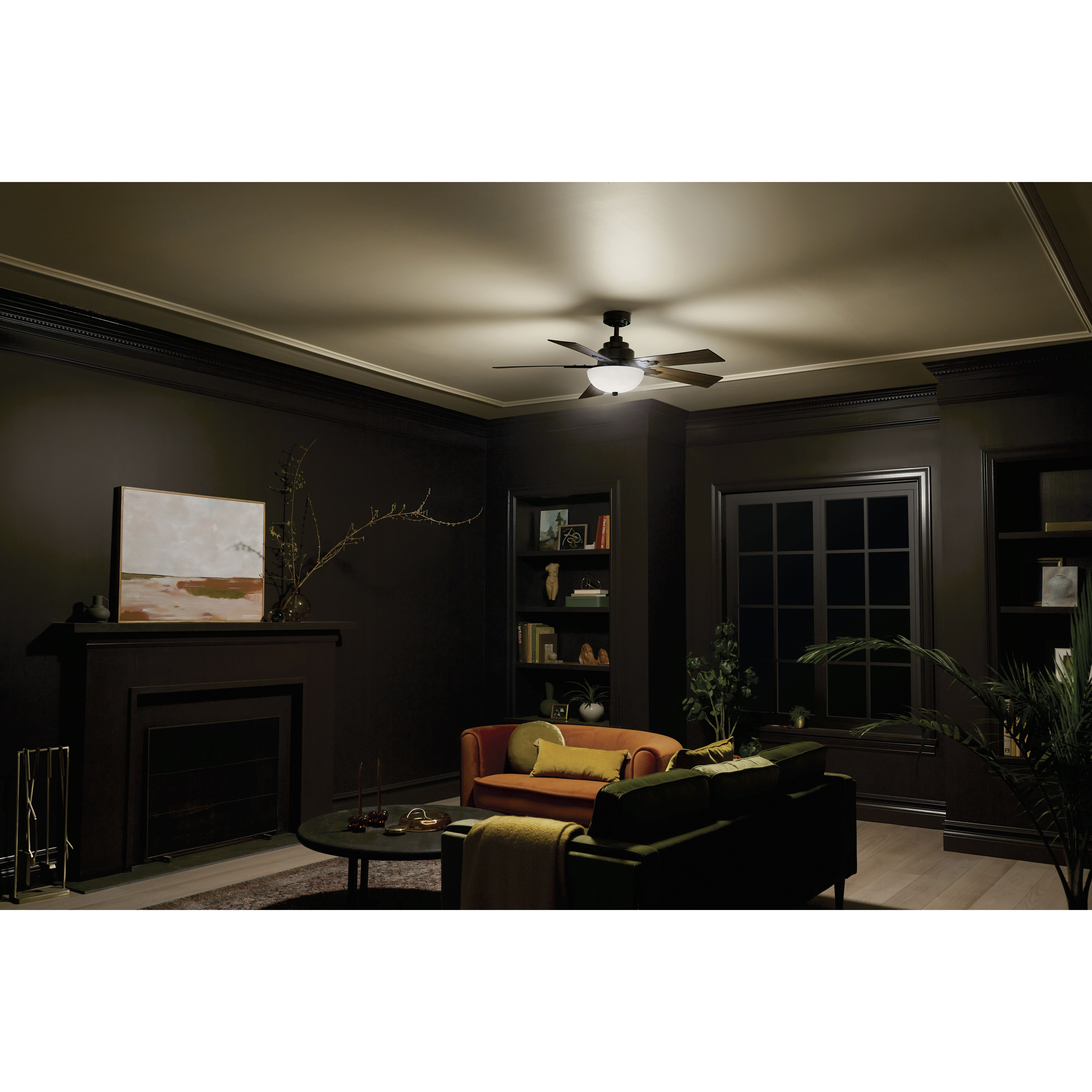 Vinea 52 inch Satin Black with Black Blades Ceiling Fan