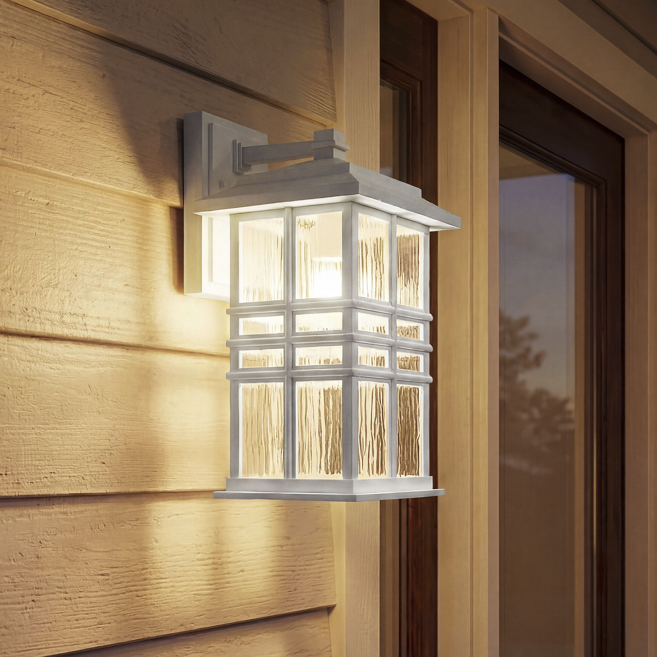 Beacon Square 1 Light 12 inch White Outdoor Wall, Small