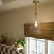 Everly 1 Light Natural Brass Pendant Ceiling Light in Clear