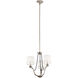 Thisbe 3 Light 18 inch Classic Pewter Mini Chandelier Ceiling Light
