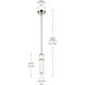 Riven LED Polished Nickel Mini Pendant Ceiling Light