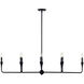 Alvaro 8 Light 11.5 inch Black Chandelier Linear Ceiling Light, Double