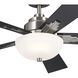 Vinea 52 inch Brushed Stainless Steel with Black Blades Ceiling Fan