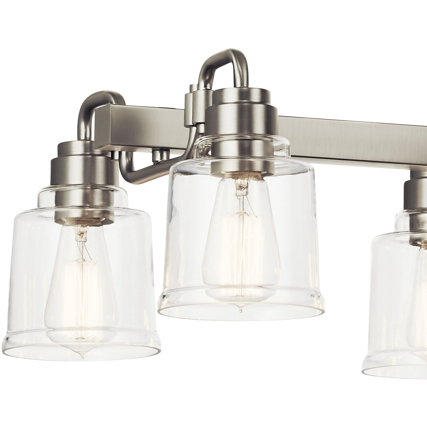 Aivian 8 Light 17.75 inch Nickel Textured Chandelier Linear Ceiling Light