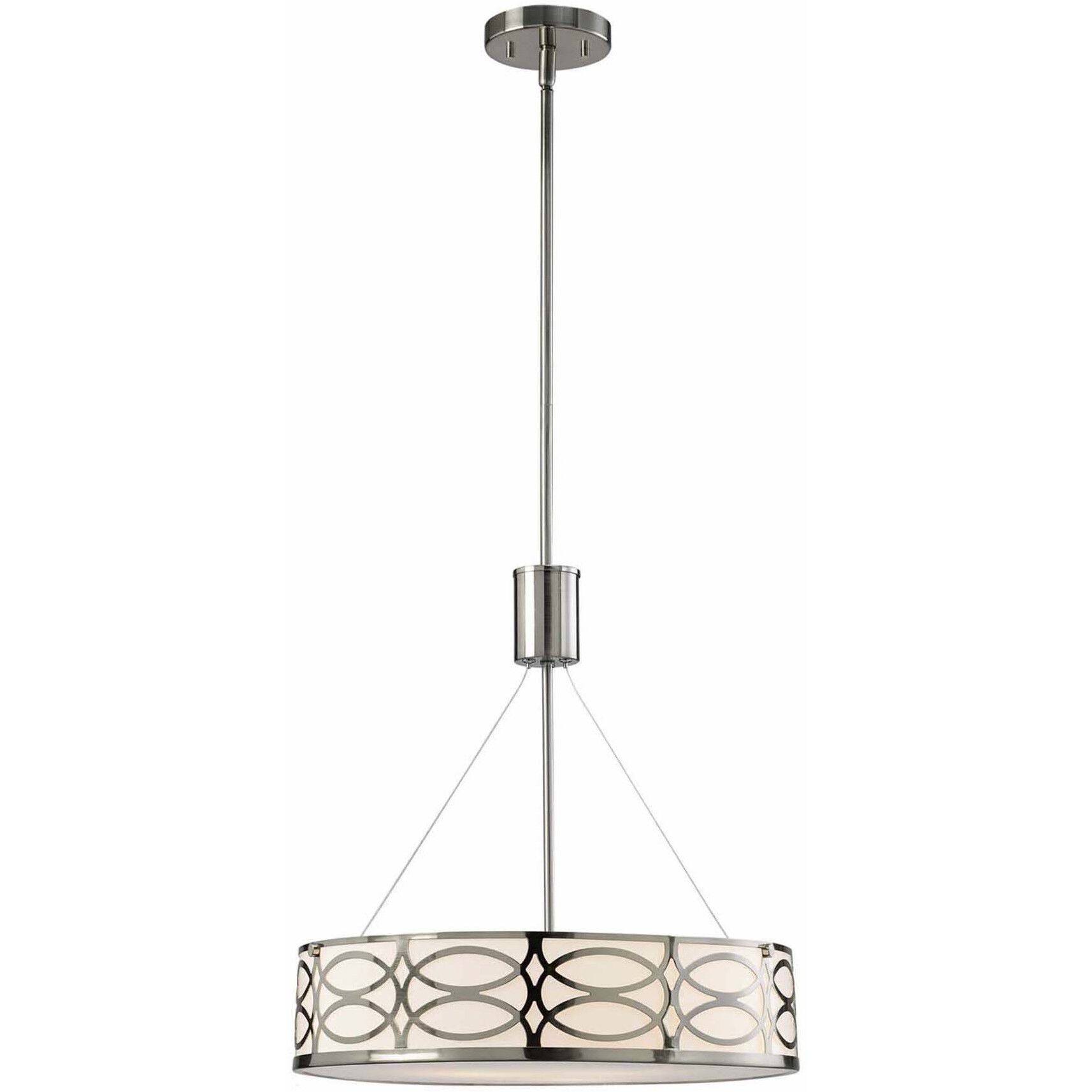 Madison 3 Light 18 inch Brushed Nickel Chandelier Ceiling Light
