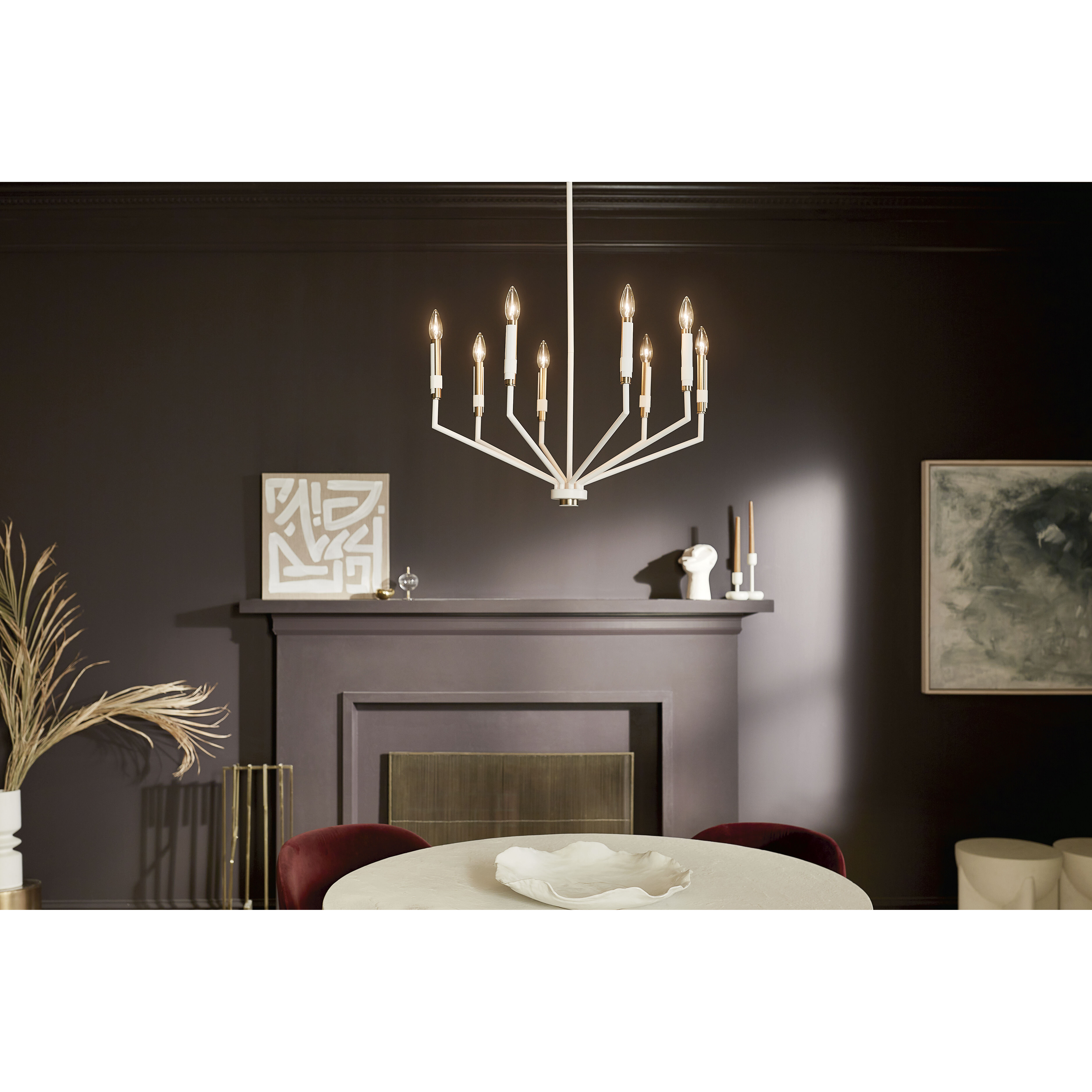 Armand 8 Light 26.25 inch White Chandelier Ceiling Light, Medium