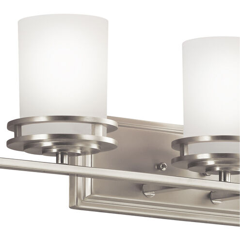 Hendrik 5 Light 43 inch Brushed Nickel Wall Mt Bath 5 Arm Or More Wall Light in Satin Etched Cased Opal