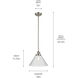 Avery 1 Light Brushed Nickel Pendant Ceiling Light