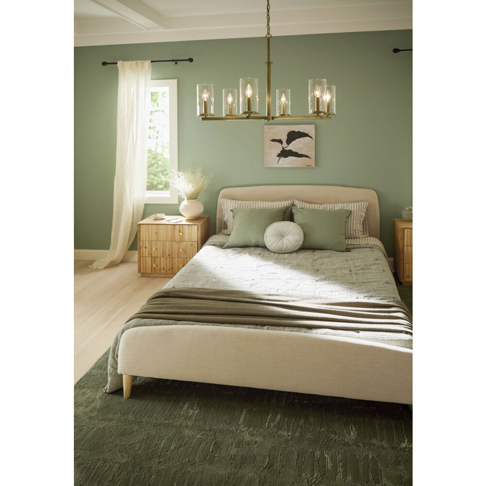 Crosby 6 Light Natural Brass Chandelier Ceiling Light