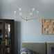 Madden 6 Light Brushed Nickel Chandelier Ceiling Light, 1 Tier Medium