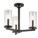 Crosby 3 Light 18 inch Olde Bronze Chandelier/Semi Flush Ceiling Light