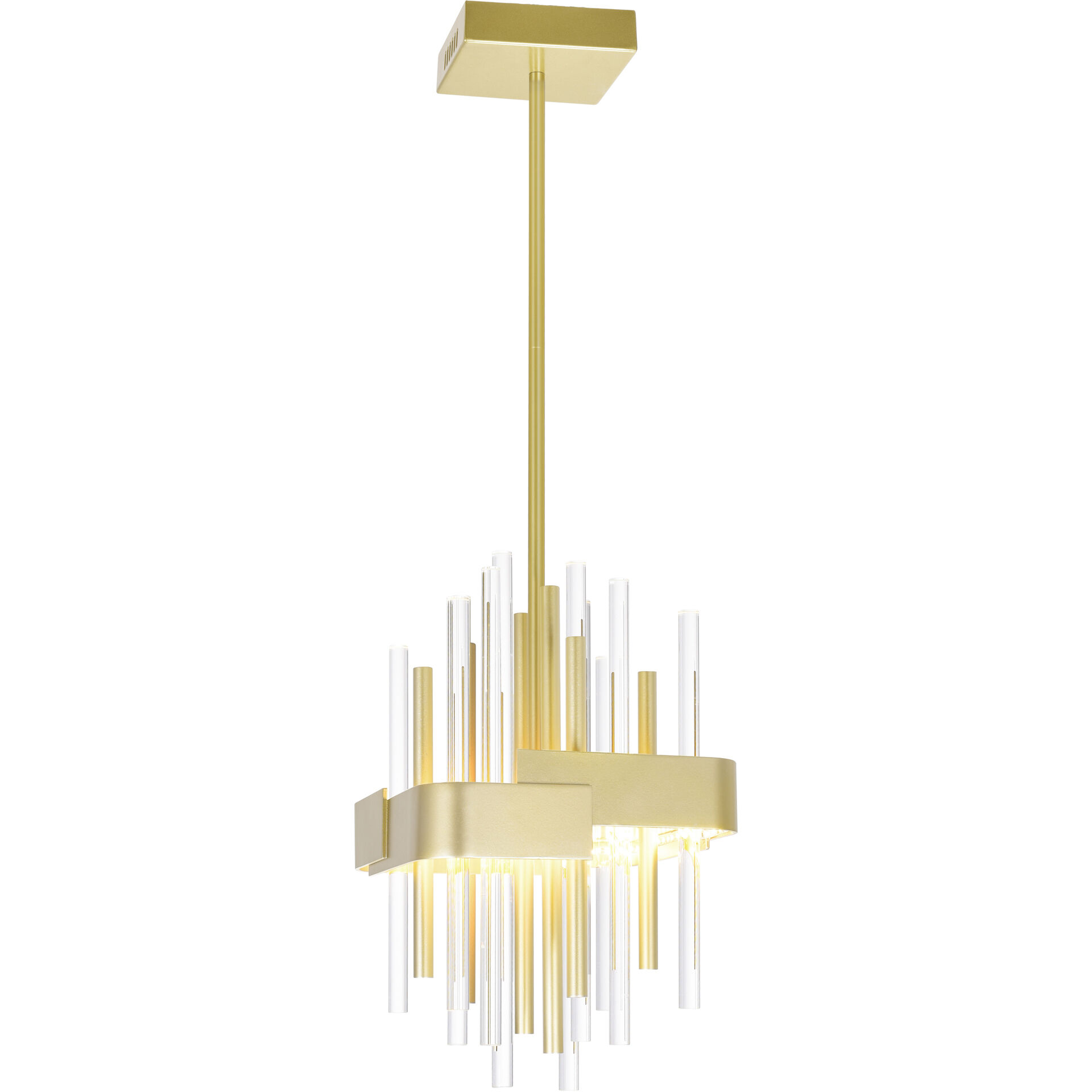 Millipede LED 8 inch Satin Gold Mini Pendant Ceiling Light