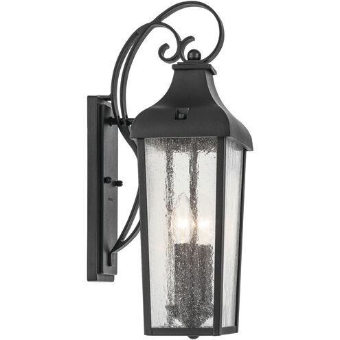 Forestdale 2 Light 18.5 inch Textured Black Outdoor Wall Sconce, Medium