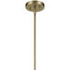 Avery 1 Light Natural Brass Pendant Ceiling Light