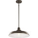 Pier 1 Light 17 inch Olde Bronze Pendant/Semi Flush Ceiling Light