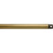 Natural Brass Fan Down Rod, 12 inch
